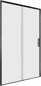 Душевая дверь в нишу Aquanet Pleasure Evo AE65-N110-BT профиль черный, прозрачное стекло