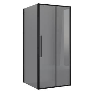 Душевой уголок Niagara Nova NG-85-9TB-TB90-34 профиль черный матовый, стекло тонированное, 90x90x195