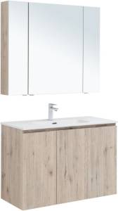 Мебель для ванной Aquanet Алвита New 100 274533 дуб веллингтон белый, 1553x1010x460