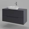 Тумба с раковиной Orange Line Li-100TugMDF+B07-500W графит матовый, 100 см фото 2