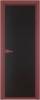 Межкомнатная дверь Profil Doors 1 AV цвет профиля Красный антрацит, стекло безопасное 6 мм монохром черный 800x2000