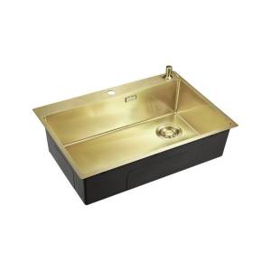 Кухонная мойка EMAR PVD EMB-660(TOP) PVD Matt Gold, 50x66