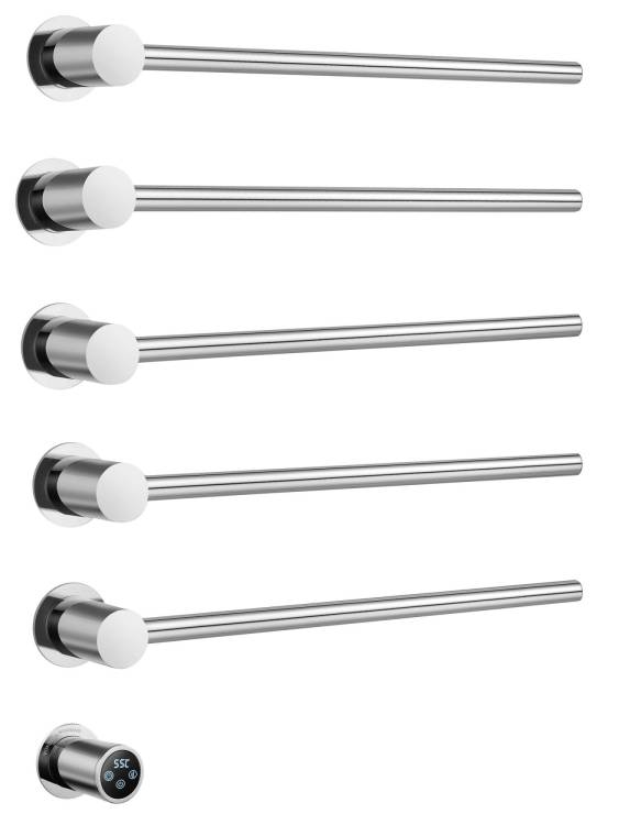 Полотенцесушитель электрический Wonzon & Woghand WW-AL315-CR встраиваемый, хром