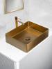 Раковина AltroBagno Аккордо (Accordo) 001009 OrSp матовое золото, 50.2x40.2 фото 8