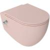 Унитаз подвесной Isvea Infinity 10NFS1005I-2S + 40KF0541I-S безободковый, с крышкой-сиденьем микролифт, с функцией биде, лососевый матовый