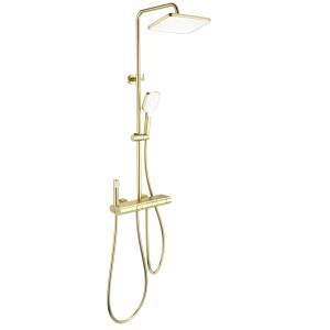 Душевая стойка Wonzon & Woghand WW-B4129-BG золотая, с термостатом