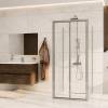 Душевой уголок Wasserkraft Weser (Везер) 78F43 профиль хром, стекло прозрачное, 100x100x210 фото 2