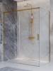 Душевой уголок Cezares PLANE-AH-1-150/80-C-BORO профиль брашированное золото, стекло прозрачное, 150x80x195 фото 4