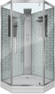 Душевая кабина Niagara Lux NG-7799WBK 90х90x210 серебро, с низким поддоном, без крыши