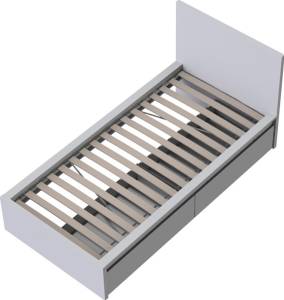 Кровать односпальная S01033 Гуд Лакк Варма Сэнг Белая