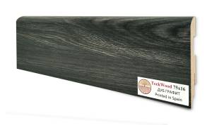 Плинтус Teckwood Цветной Дуб Графит 2000x75x16