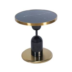 Кофейный столик Bradex Home Gloria FR 1041 черный, металл, керамика 50x50x54