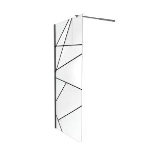Душевая перегородка Cerutti Spa PICK T90B профиль черный, стекло матовое, 90x120x190
