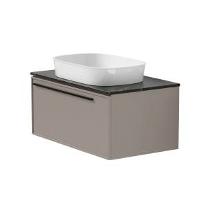 Тумба с раковиной La Fenice Elba Cappuccino NFNC-01-ELB-C-80-3-M-GB бежевая матовая, 80 см