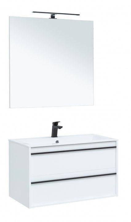 Мебель для ванной Aquanet Lino 90 271957 белый матовый, 1383x900x500