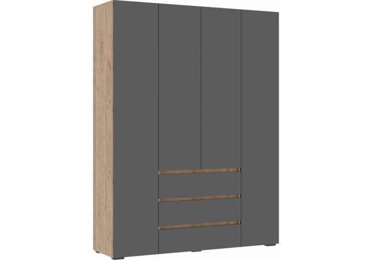 Шкаф Woodville Элла ШК 05 586717 серый графит/дуб крафт золото
