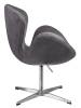 Кресло Bradex Home Swan Style Chair FR 1046 темно-серый, искусственная замша фото 3
