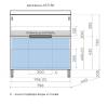 Тумба под раковину Style Line Матис 80 ЛС-00002443 напольная, белая матовая, 80x82x45 фото 2