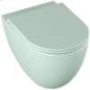 Унитаз подвесной Isvea Infinity 10NF02001SV-2T безободковый, сиденье с микролифтом, мятно-зеленый матовый фото 2