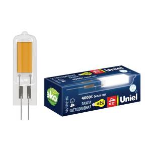 Лампа светодиодная Uniel LED-JC-220/6W/4000K/G4/CL GLZ08TR