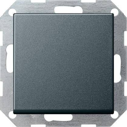 Выключатель кнопочный одноклавишный перекрестный Gira System 55 10A 250V антрацит 012728