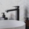 Смеситель для раковины Paini Grazia 21PZ205LL без донного клапана, высокий, PVD матовый черный фото 2