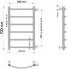 Полотенцесушитель водяной Indigo Arc LASW70-30-б/п-60 фото 4