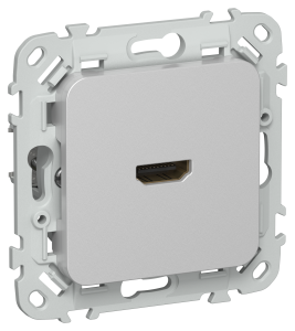 Розетка HDMI IEK Flite FI-H10-K47 алюминий