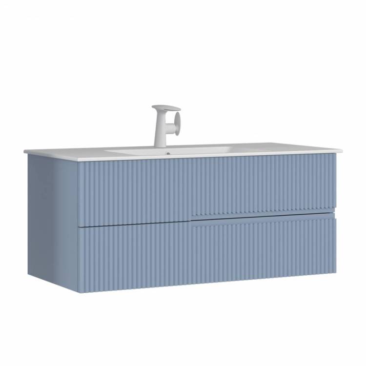 Тумба с раковиной Orka Moonlight 5001507 120 подвесная, голубой матовый
