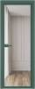 Межкомнатная дверь Profil Doors 1 AV цвет профиля Зеленый воск, стекло безопасное 6 мм прозрачное 600x2000