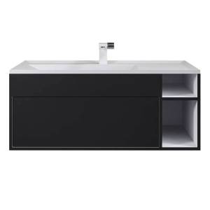 Тумба с раковиной Uperwood Lotus Premium 39340207464 черная матовая, 100 см