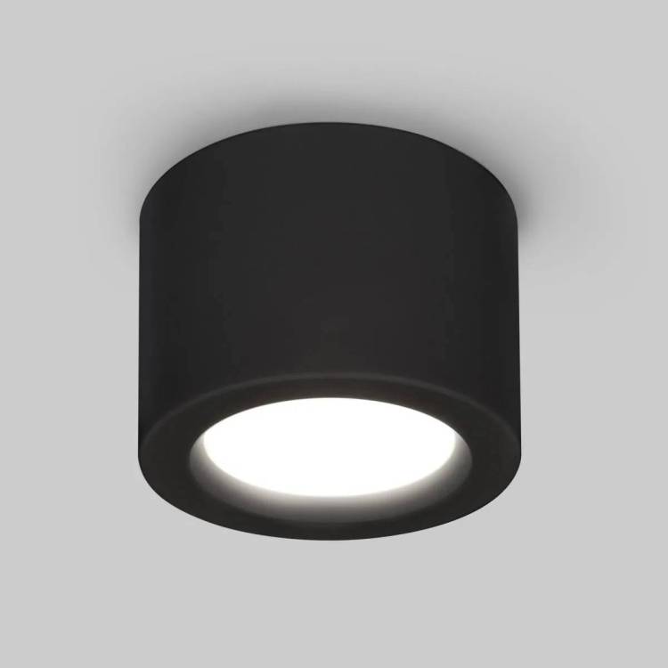 Потолочный светодиодный светильник Elektrostandard DLR026 6W 3000K черный матовый
