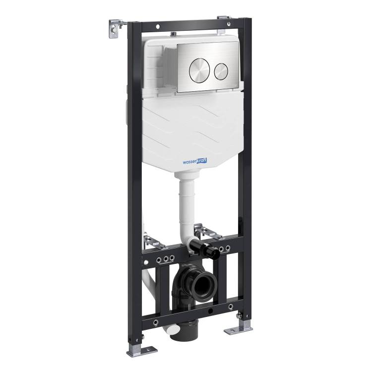 Система инсталляции для унитазов Wasserkraft Aller 10TLT.010.ME.BN02 клавиша никель