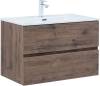 Тумба под раковину Aquanet Алвита new 80 334186 дуб Веллингтон, табак