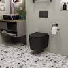 Унитаз подвесной Point Веста PN41701BM безободковый, сиденье микролифт, черный матовый фото 5