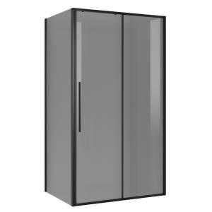 Душевой уголок Niagara Nova NG-85-12TB-TB90-34 профиль черный матовый, стекло тонированное, 120x90x195