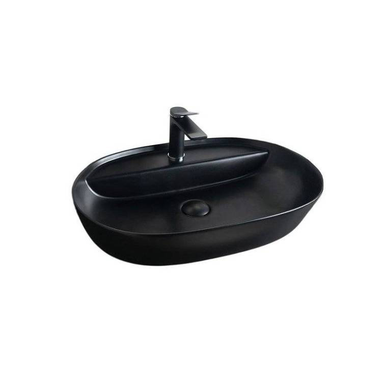 Раковина Gid Lago 53345 Bm1346 60 см, черная матовая