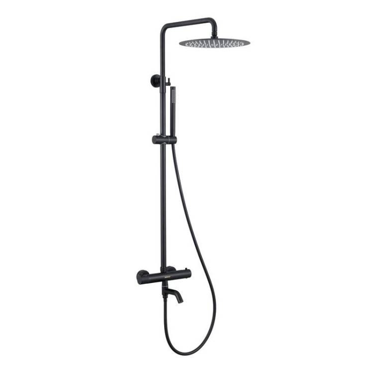 Душевая стойка Berges Wasserhaus Kalisto 3R 075022 с термостатом, черный