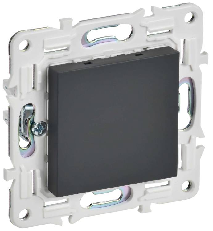 Заглушка с суппортом IEK Skandy SK-PL10-K53 графит