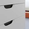 Тумба с раковиной Uperwood Modul 393020560 подвесная, матовая, белая, графит, 80 см фото 7