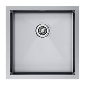 Мойка кухонная Paulmark Gerberg 44 Uni PM254444-BS Брашированная Сталь, 44x44