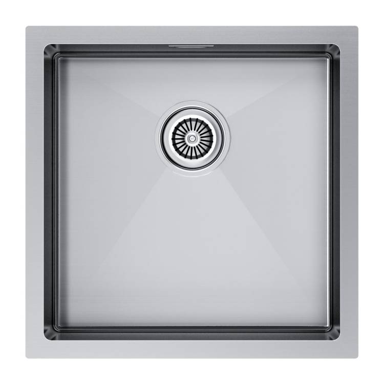 Мойка кухонная Paulmark Gerberg 44 Uni PM254444-BS Брашированная Сталь, 44x44