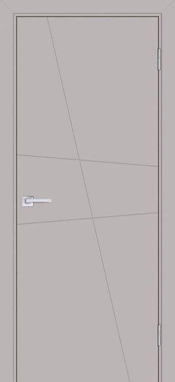 Межкомнатная дверь эмаль Текона Смальта-line 02, глухая, Ral 7044 агат 600x2000