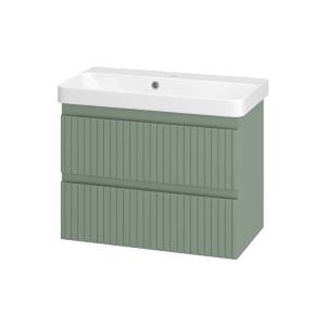 Тумба под раковину Brevita Victory - 70 VIC-09070-0802Я подвесная, с 2 ящиками, зеленый