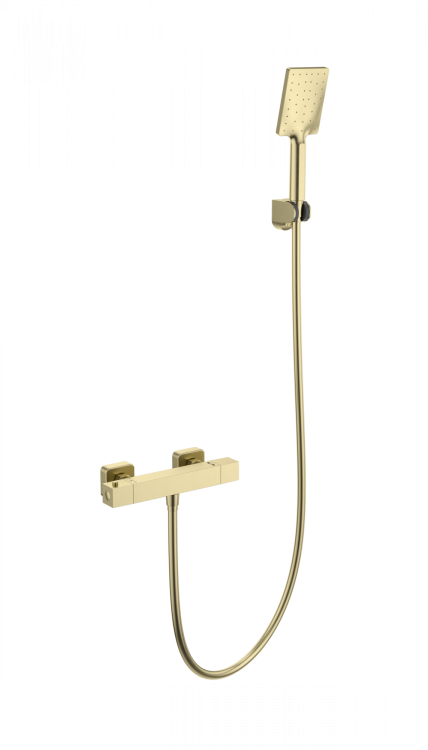 Смеситель для душа Wonzon & Woghand WW-B2062-A-BG с термостатом, брашированное золото