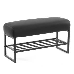 Банкетка Tetchair Charli lux 25181 sharp черный, экокожа, со стеллажом для обуви