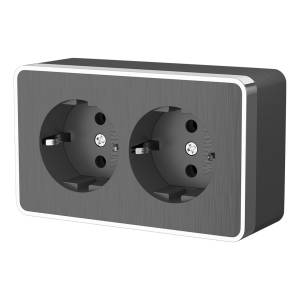 Розетка двойная с заземлением Werkel Gallant W5072104