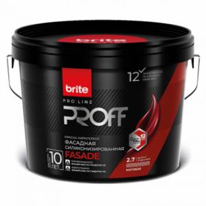 Краска фасадная силиконизированная Brite Professional база А 2.7 л