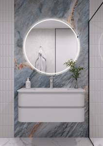 Тумба под раковину Armadi Art Ovale D 780-100-W Matt White, 100см