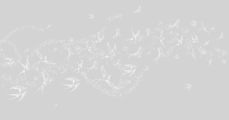 3D Фотообои Artegrafico «Грациозные серебряные ласточки» LST-048 песок